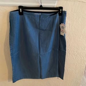 Chambray wrap skirt